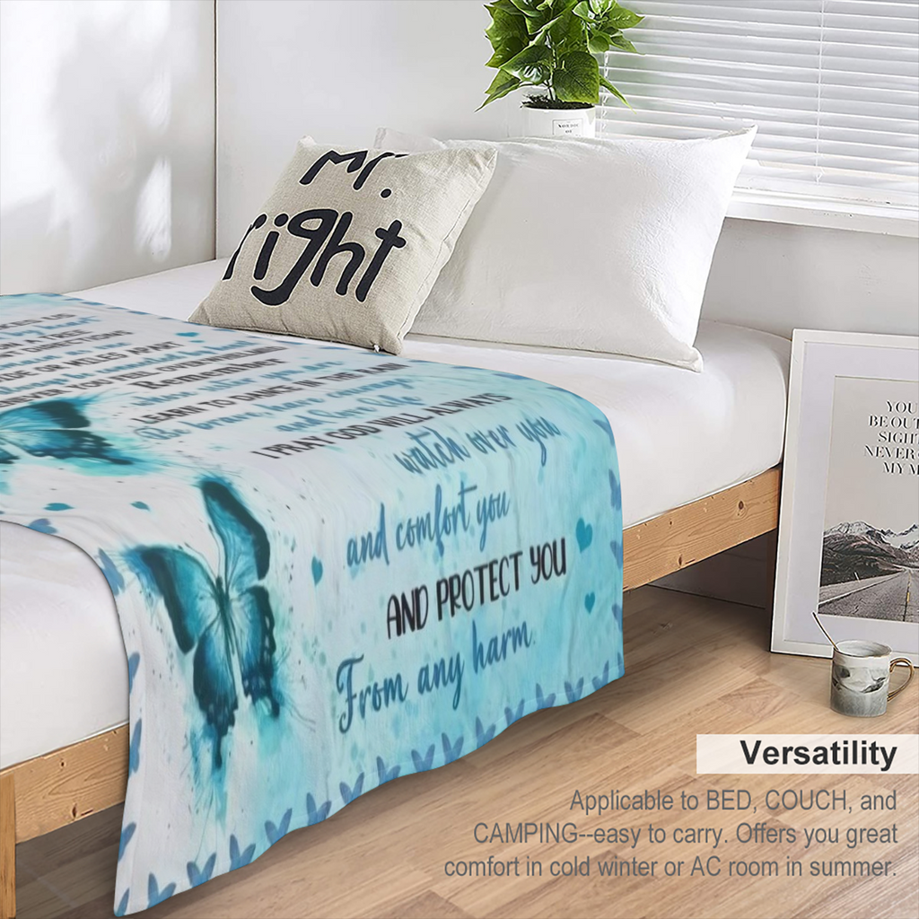 1 piece flannel blanket from sister blanket to my sister warm and comfortable soft blanket for sofa bed sofa office camping
