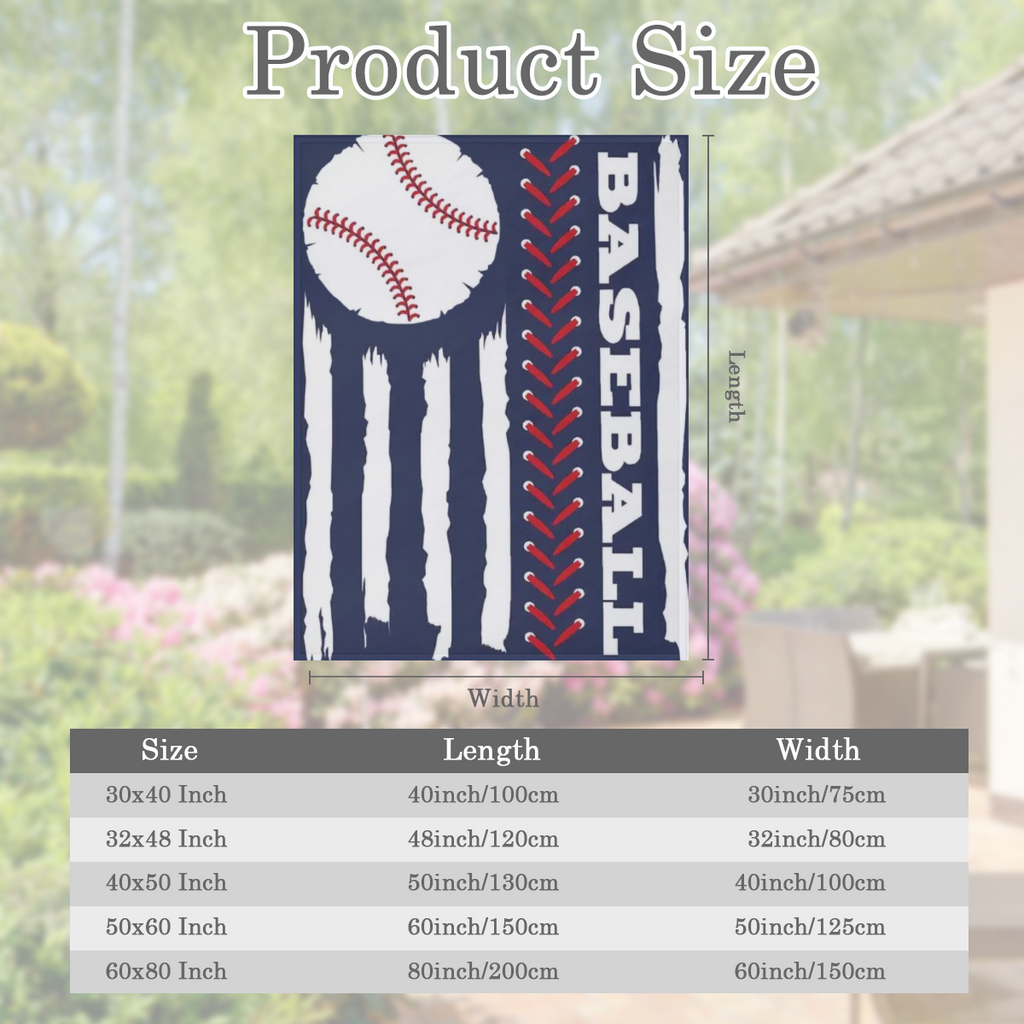 1pc Soft & Cozy Baseball Print Flannel Fleece Throw Blanket - Contemporary Style, All- Season Knitted Polyester, Digital Print for Napping, Office, School, Home, Picnic, and Travel
