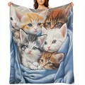 1pc Tai Chi Universe Planet Thin Blanket - Lightweight Flannel Throw For Sofa, Bed, Travel, Camping, Livingroom, Office, Couch, Chair, And Bed - Digital Printing Fleece Blanket With Soft And Warm Flan