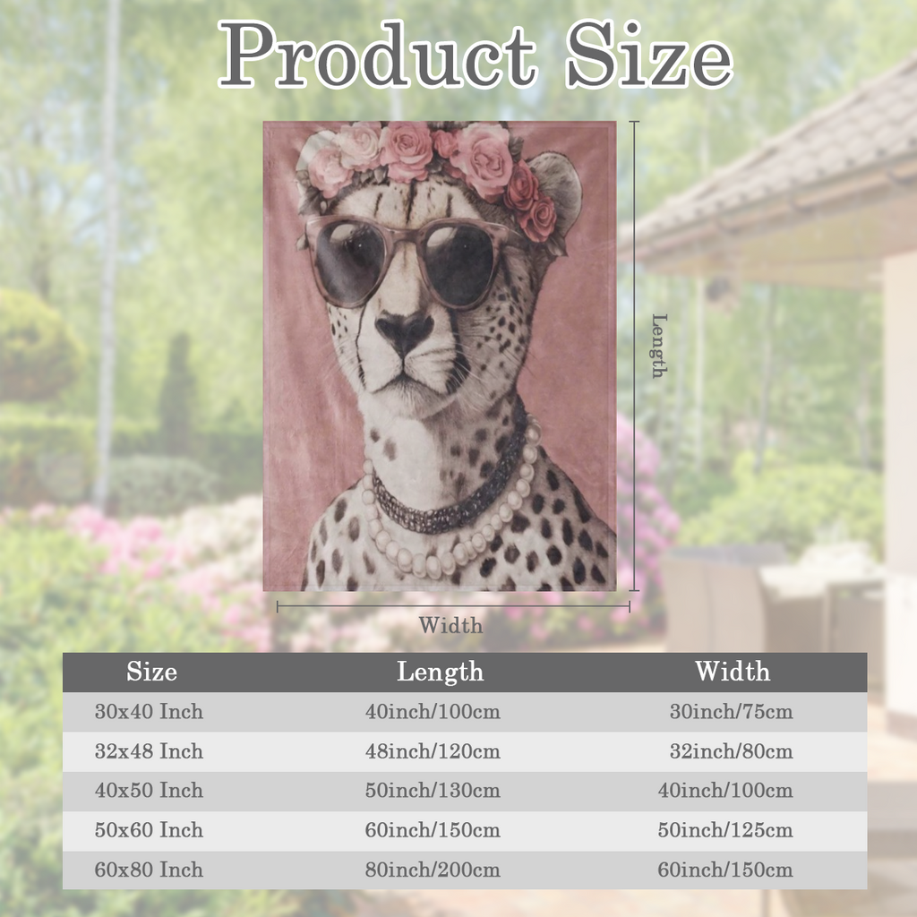 1pc Retro Floral Leopard Print Flannel Blanket - Soft, Cozy, and Lightweight for Sofa, Bed, Car, or Travel - All- Season Versatility, Mixed Colors, Perfect Gift for Home or Office Decor, Leopard Decor