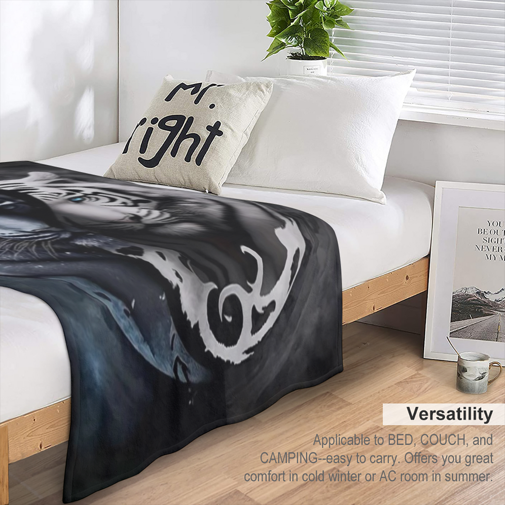 Double-Sided Tiger Flannel Print Blanket, Modern Style Blanket, Soft And Comfortable Blanket, Travel Sofa Bed, Office Home Decoration, Birthday Gift Blanket, Suitable for Boys, Girls, Adults, Availabl