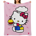 13pcs Sanrio Hello Kitty Throw Blanket Plush for Sofa, Thermal Pet, Women' s Outdoor and Car Camping