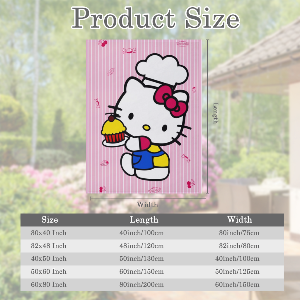 13pcs Sanrio Hello Kitty Throw Blanket Plush for Sofa, Thermal Pet, Women' s Outdoor and Car Camping