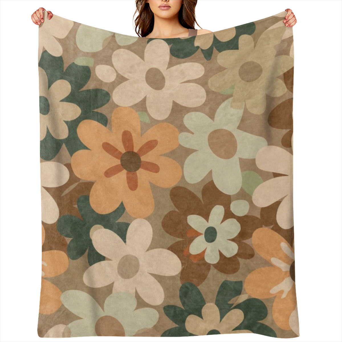 Beautiful Flower Blanket Throw Blanket - Soft, Warm, and Cozy Flannel Blanket for All - Lightweight Antipilling Plush Blanket for Sofa, Office, Travel, and Outdoor Use - 50X60 Inches