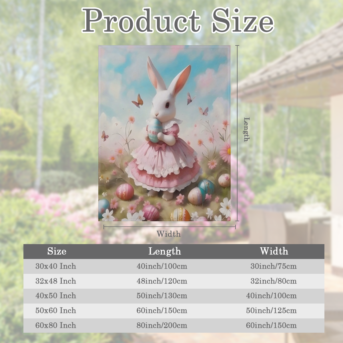 Cute Bunny Blanket Colorful Frangipani Print Plush Blanket, Easter Theme Blanket, Suitable for Bed Sofa, Children Girl Room Decoration, Soft and Breathable Blanket