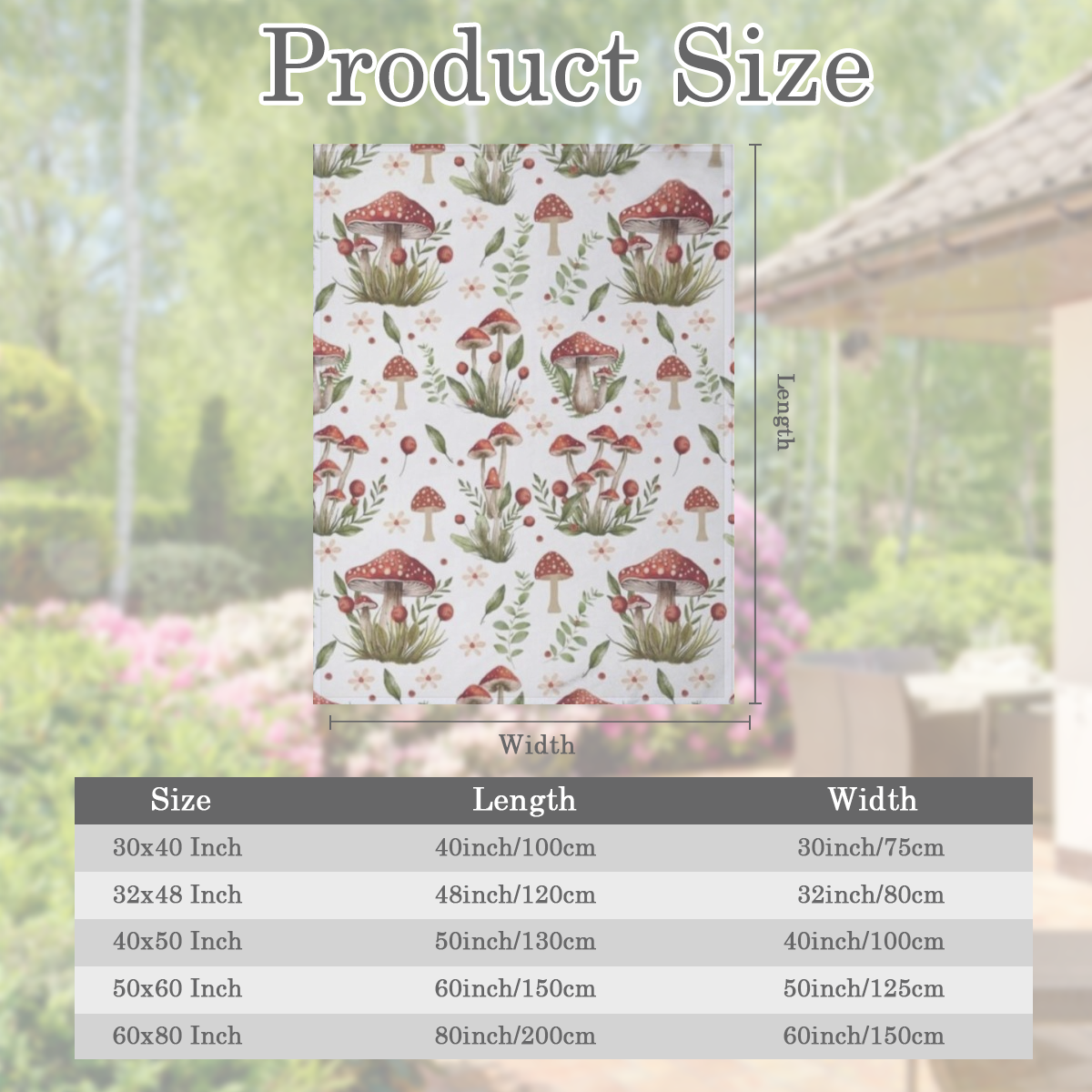 Cozy Red Mushroom Throw Blanket Soft Plush Flannel with Whimsical Forest- Themed Design, Lightweight & Warm, Perfect for Couch or Bed, Ideal Gift for Youngsters and Adults, 4 Sizes Available ( 30x40,