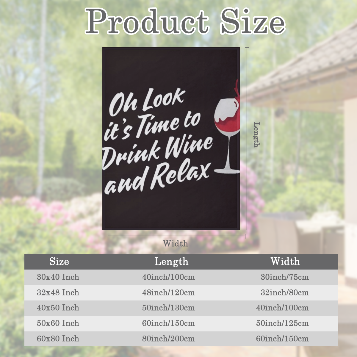 Cozy Wine- Themed Flannel Blanket Oh Look It' s Time to Drink Wine and Relax Design, Perfect Gift for Wine Lovers, Soft & Warm for Home, Sofa, or Bed Use, All- Season Comfort, Wine Lover Gifts