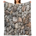 A Cozy Fleece Blanket Featuring a Stone Texture Pattern, Stylish, Soft, And Warm, Making It a Versatile Gift Suitable for All Seasons. Perfect for Use on Sofas, Beds, in The Office, And While Travelin
