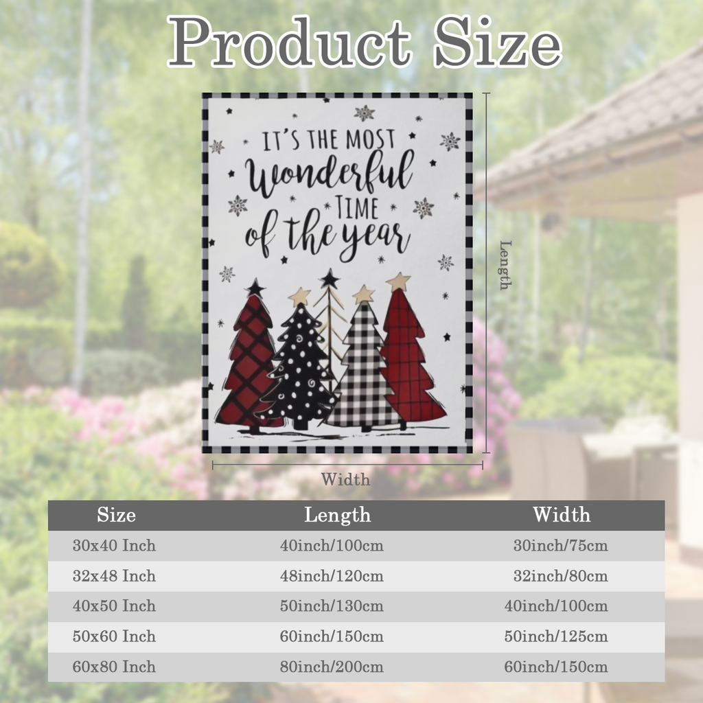 1pc Cozy Christmas Tree Flannel Blanket - Plush Knit Polyester Fiber, All- Season Versatile Throw for RV, Home, Office, Bed, Camping - Festive Holiday Decor Gift