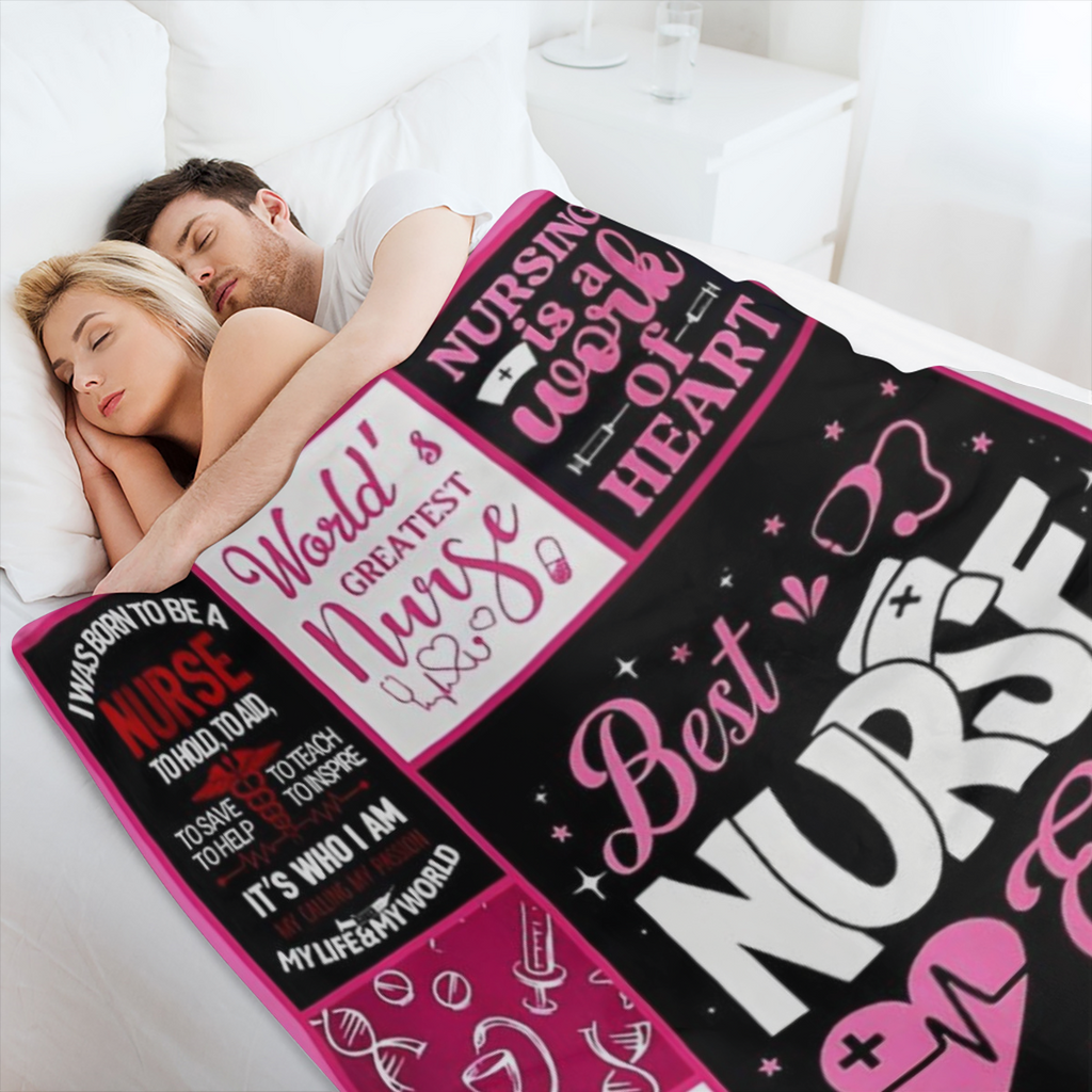 1pc Blanket Gifts for Nurses Soft Blanket Flannel Blanket for Sofa, Bed, Or Outdoor Use