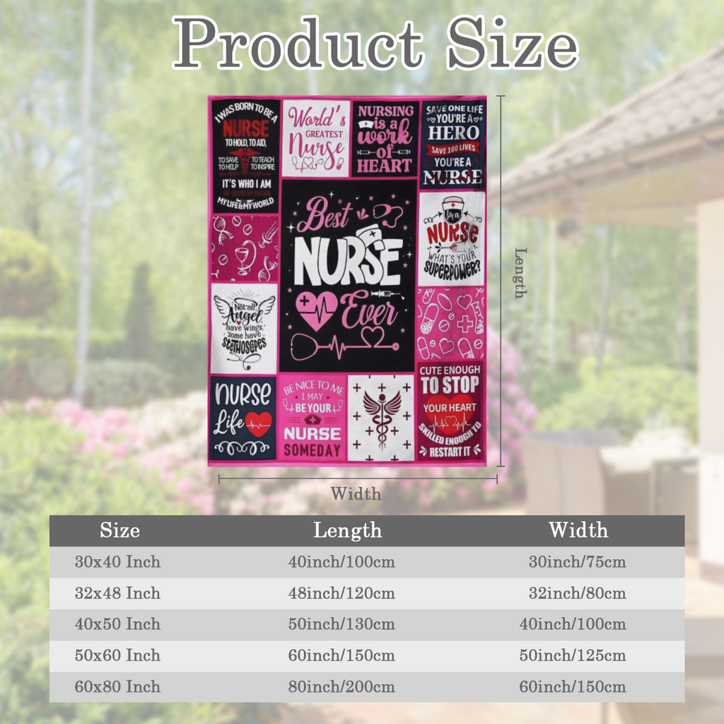 1pc Blanket Gifts for Nurses Soft Blanket Flannel Blanket for Sofa, Bed, Or Outdoor Use