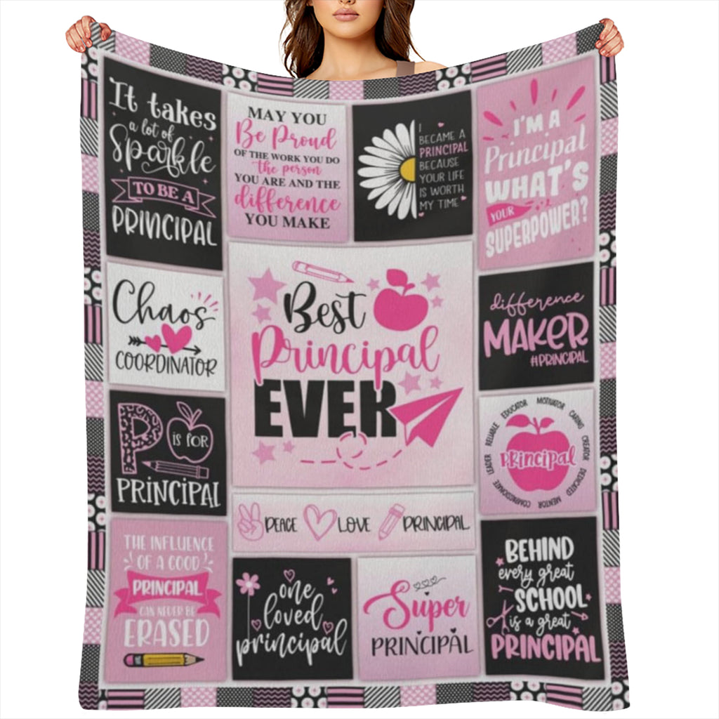 Principal Gifts for Women, Principal Appreciation Gifts for Womem, Gifts for Principal Appreciation, Best Principal Gifts, Birthday Retirement Gift for School Principal Throw Blanket 60X50