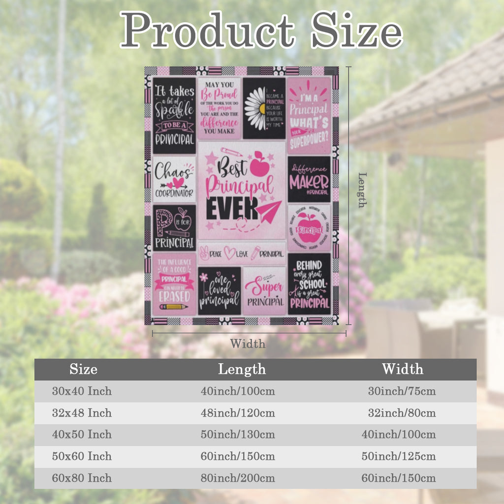Principal Gifts for Women, Principal Appreciation Gifts for Womem, Gifts for Principal Appreciation, Best Principal Gifts, Birthday Retirement Gift for School Principal Throw Blanket 60X50