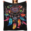 Dream Catcher Polyester Blanket - Large Soft and Warm Multipurpose Sofa Sofa Office Bed Camping Travel Blanket 100 Polyester Ideal Creative Gift for All Seasons
