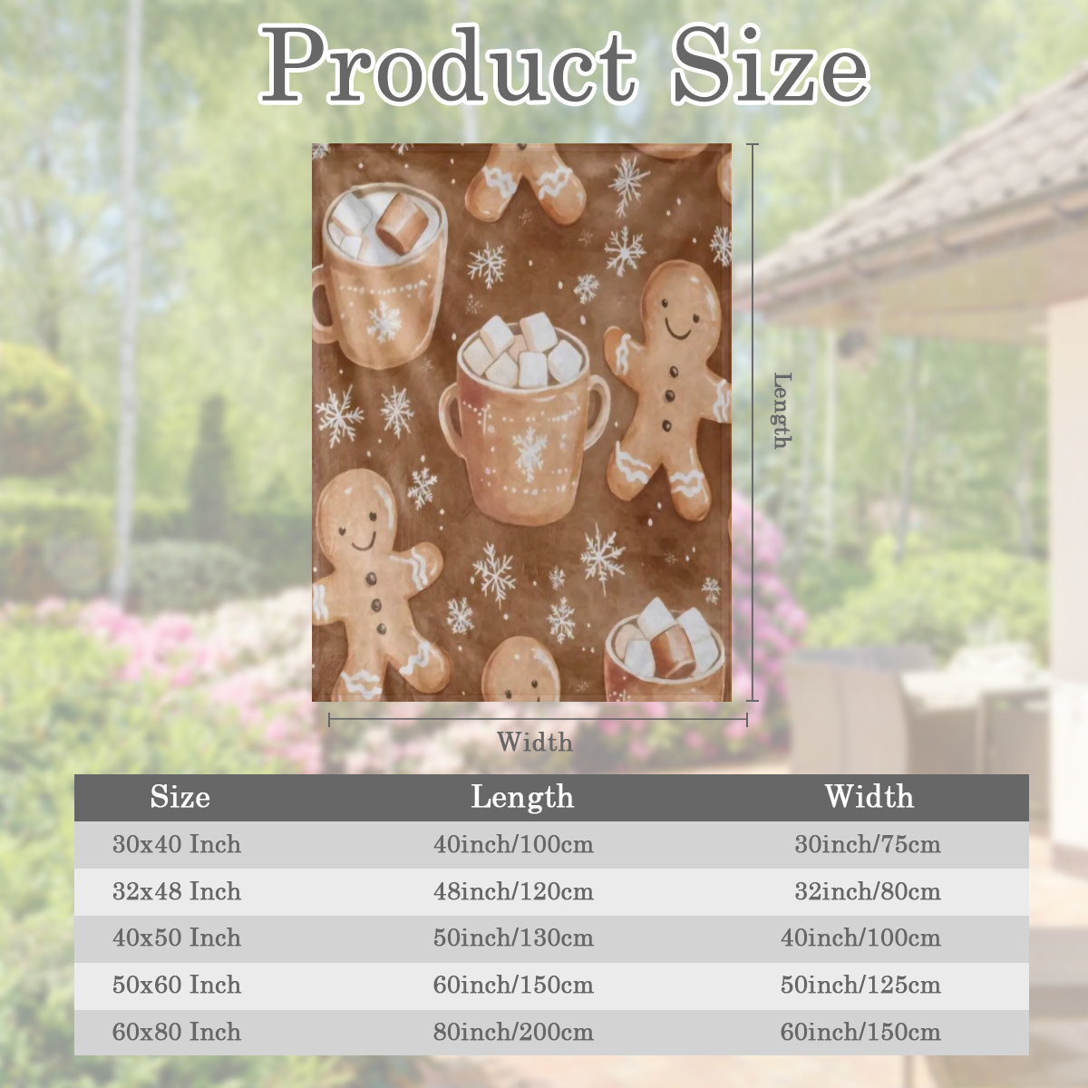 1pc, Vintage Winter Christmas Gingerbread Man Snowflake Print Fleece Blanket, Soft Warm Comfortable Throw for Sofa, Bed, Car, Office, Camping, Travel, All- Season Gift, Digital Print, Knitted, Polyest