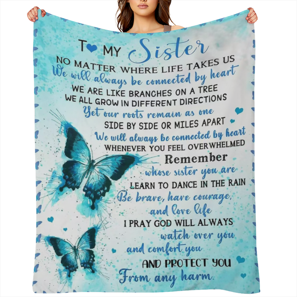 1pc Warm and Cozy Flannel Blanket for Sister - Perfect for Couch, Bed, Sofa, Office, and Camping