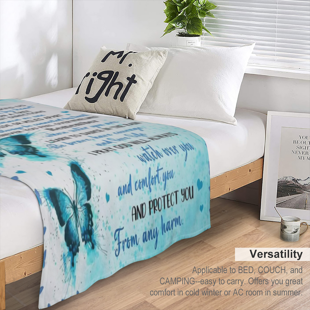 1pc Warm and Cozy Flannel Blanket for Sister - Perfect for Couch, Bed, Sofa, Office, and Camping