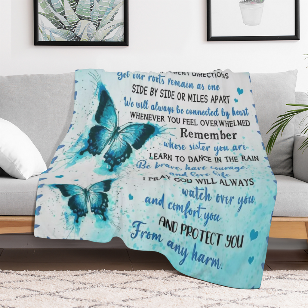 1pc Warm and Cozy Flannel Blanket for Sister - Perfect for Couch, Bed, Sofa, Office, and Camping