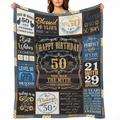 50th Birthday Gifts for Men 50 Birthday Gifts for Men with Gift Box 50th Birthday Gifts Blanket 50th Birthday Gifts for Men Funny 50 Year Old Birthday Gift for Men Ultra-Soft Fleece Flannel Throw Blan