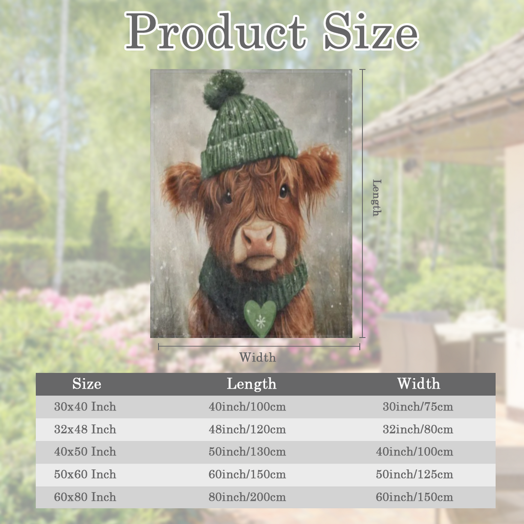 Cozy Highland Cow print flannel blanket - soft, warm and versatile, perfect for sofas, beds, cars, offices, camping all season long gift ideas