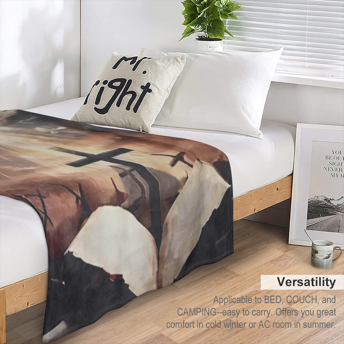 Anime themed Polyester Flannel Fleece Throw Blanket Cozy