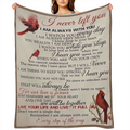 1pc Traditional- Style Red Cardinal Bird Print Flannel Blanket Soft Warm All- Season Multipurpose Throw Stain Resistant Tear- Proof Machine Washable Ideal Gift for Friends - Polyester 100 01