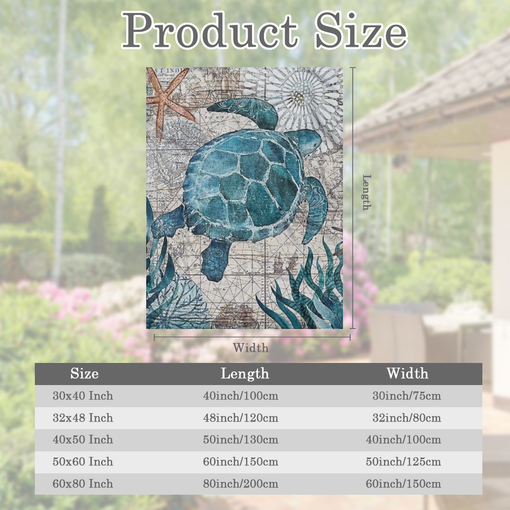 Ultra-Soft Micro Fleece Throw Blanket - Sea Turtle & Ocean Life Design, Perfect for Couch, Bed, Office Decor Ideal Birthday Gift for Boys and Adults