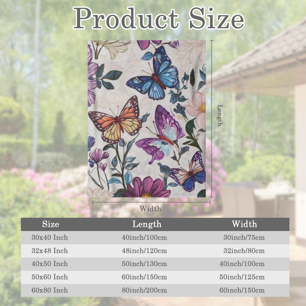 Aesthetic Butterfly Blanket Flannel Throw Blanket - Soft, Warm, and Cozy for Women Men - Lightweight Plush Blanket for Sofa, Office, Travel, and Outdoor Use - 80X60 Inches