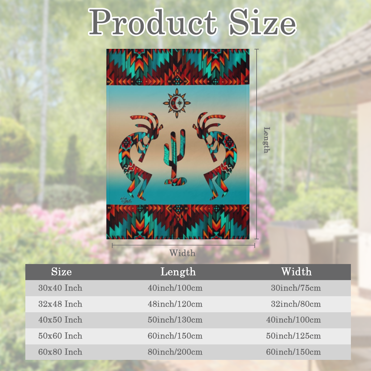 1 Kokopelli flannelette blanket for all seasons, cozy warm soft blanket for outdoor travel