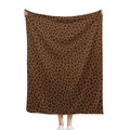 1pc Leopard Print Faux Fur Double Layer Warm Blanket, Soft And Smooth Faux Animal Fur Texture, Reversible Plush Throw Blanket For Home, Living Room, Bedroom, Sofa, All Season Multipurpose Coverlet To