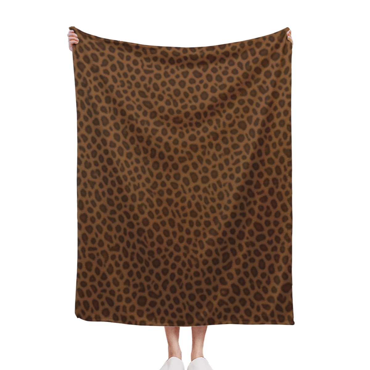 1pc Leopard Print Faux Fur Double Layer Warm Blanket, Soft And Smooth Faux Animal Fur Texture, Reversible Plush Throw Blanket For Home, Living Room, Bedroom, Sofa, All Season Multipurpose Coverlet To