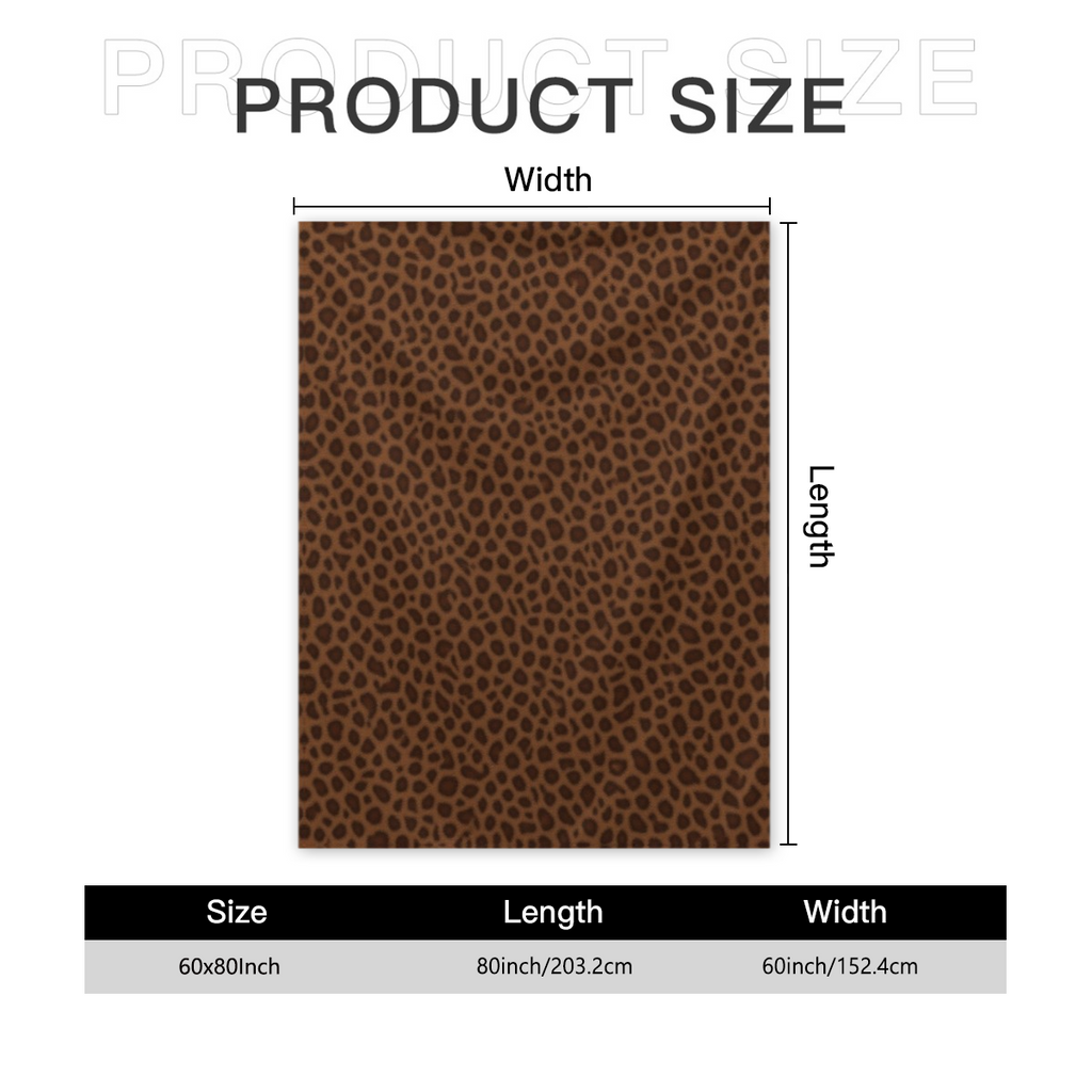1pc Leopard Print Faux Fur Double Layer Warm Blanket, Soft And Smooth Faux Animal Fur Texture, Reversible Plush Throw Blanket For Home, Living Room, Bedroom, Sofa, All Season Multipurpose Coverlet To