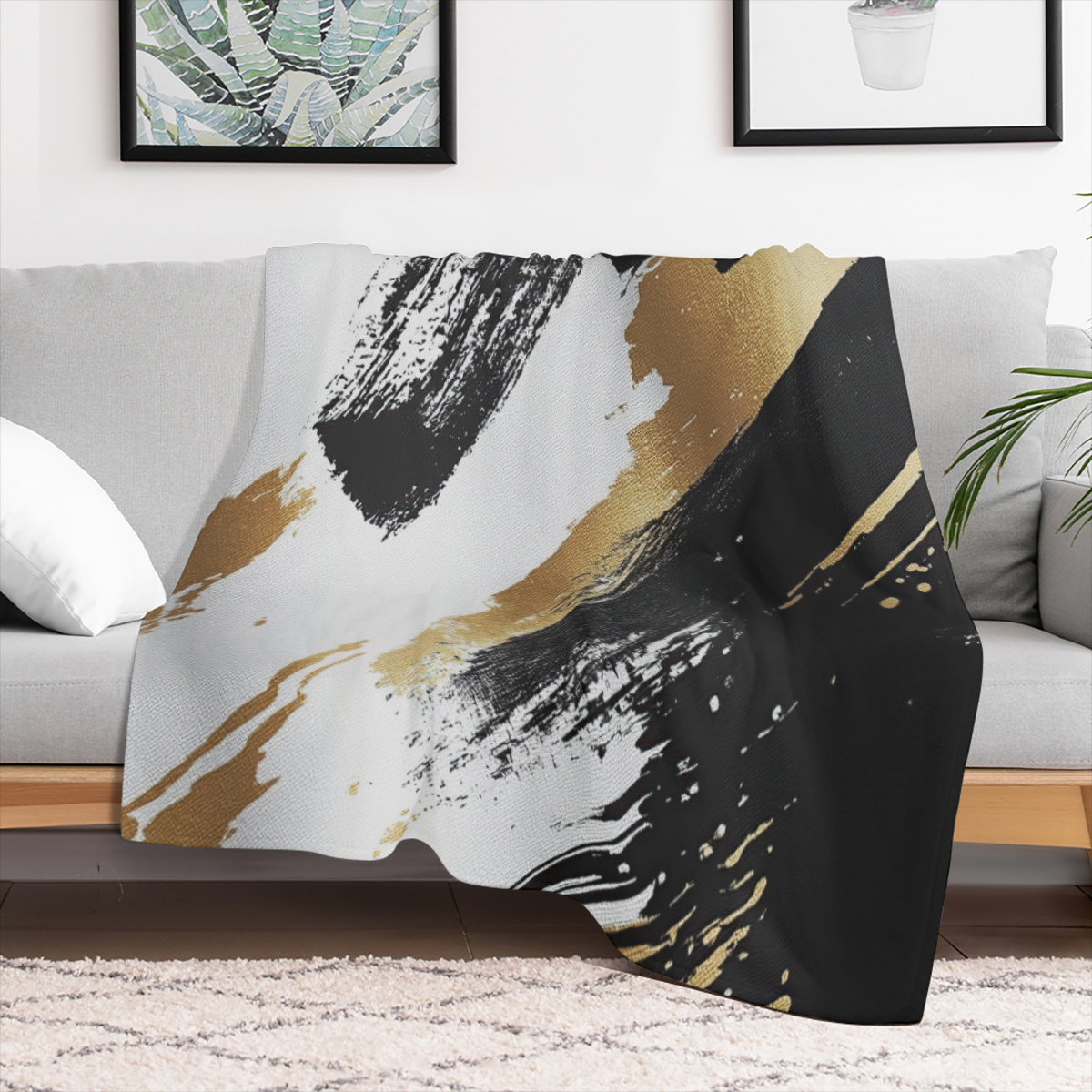 Abstract African Black African Blanket Gifts for Adults Modern Painting Art African Theme Star PrintsThrow Blanket for - Colorful Soft Fuzzy Blankets for Couch, Sofa Bed