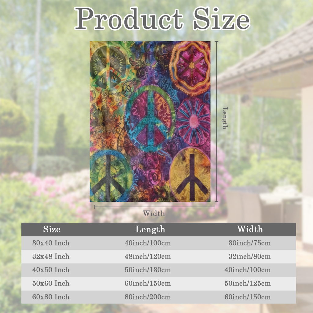 An antique psychedelic pigment flower print flannelette blanket, soft and warm blanket all season, suitable for sofa, bed, car, office, camping, travel - digital printed polyester,