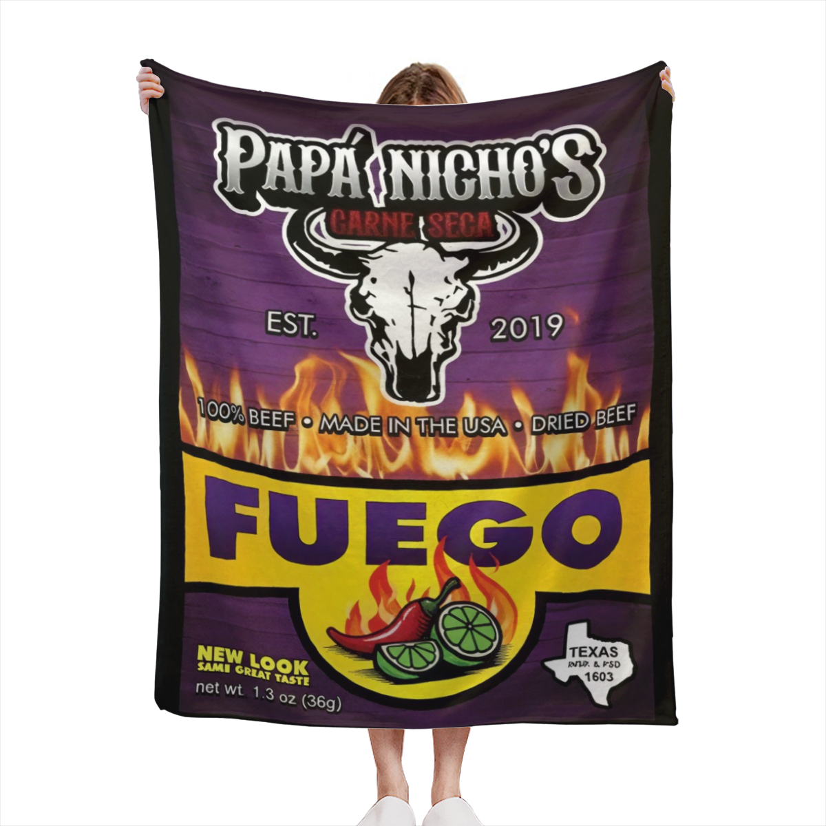 New Papa Nicho's Takis Fuego Blanket, Adult Fluffy Blanket In Tiktok Shop Air-Conditioned Room Accessory Print In USA