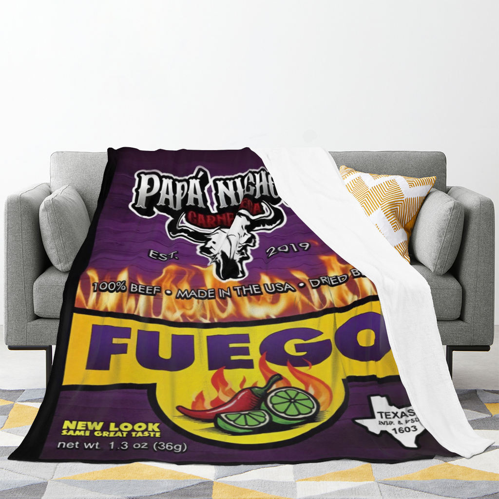 New Papa Nicho's Takis Fuego Blanket, Adult Fluffy Blanket In Tiktok Shop Air-Conditioned Room Accessory Print In USA