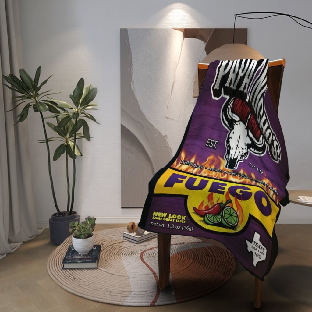 New Papa Nicho's Takis Fuego Blanket, Adult Fluffy Blanket In Tiktok Shop Air-Conditioned Room Accessory Print In USA