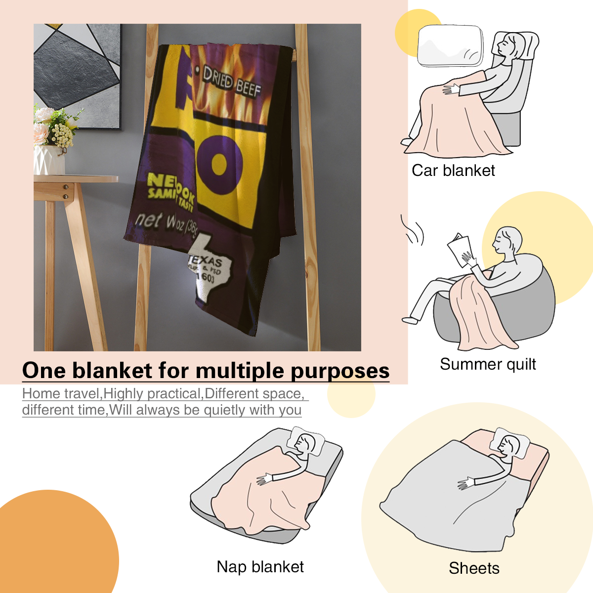 New Papa Nicho's Takis Fuego Blanket, Adult Fluffy Blanket In Tiktok Shop Air-Conditioned Room Accessory Print In USA