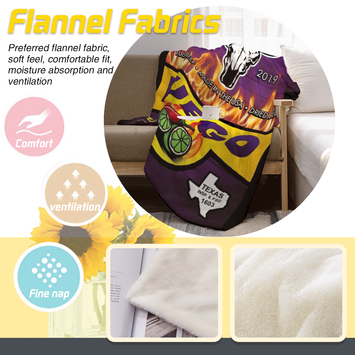 New Papa Nicho's Takis Fuego Blanket, Adult Fluffy Blanket In Tiktok Shop Air-Conditioned Room Accessory Print In USA