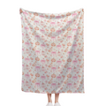 1pc 280GSM Cozy Pink Pumpkin & Leaf Flannel Plush Blanket - Soft Velveteen All-Season Throw, Oversized Fall Decor for Bed, Couch, Dorm | Machine Washable, -Pilling, 30x40 to 60x80 Inch Sizes | Contemp