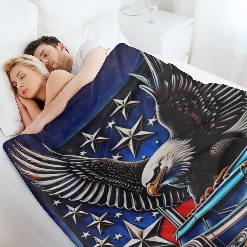 American Truck Pattern Soft polyester office chair blanket - all season comfort