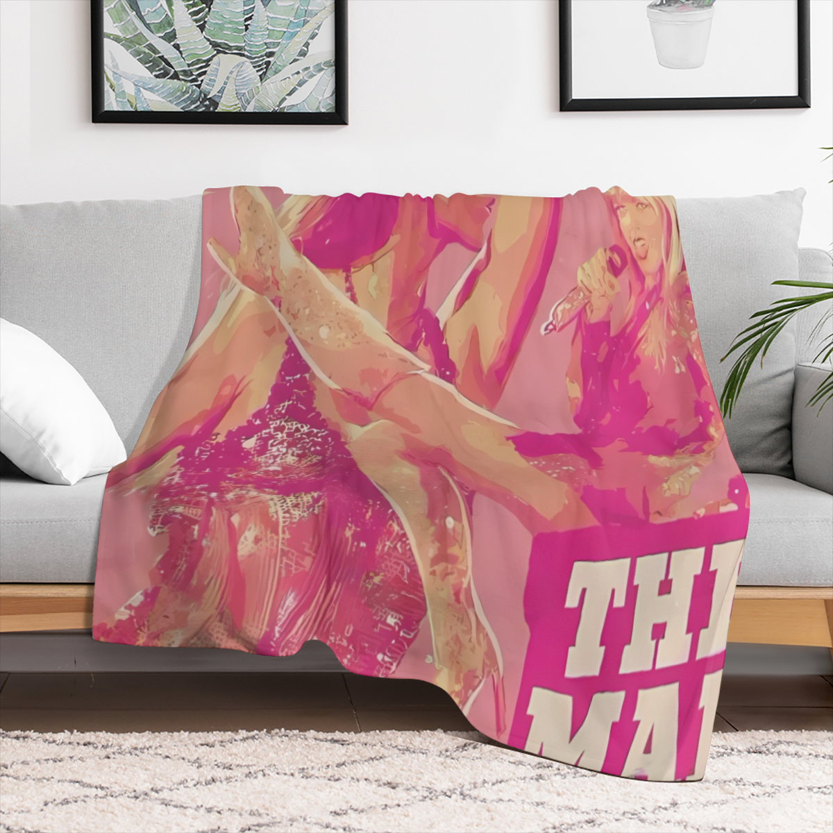 Super Soft Pink Taylor-themed Flannel Blanket with Vibrant "The For Man The Legend" Design, Cozy and Comfortable for All Seasons
