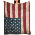 Cozy Patriotic All Season Throw Blanket Easy Care, Stain & Tear Resistant, Perfect for Sofa, Bed & Travel