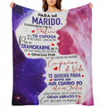 1pc Manta Suave y Acolchada con Letras en Espaol - Clida y Ligera para el Mximo Confort - Perfecta como Regalo de Esposa a Esposo, para el Coche, la Oficina, la Fiesta, el Sof de TV y para Todas las E