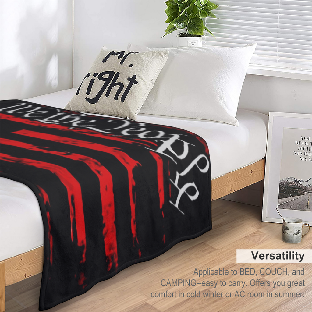 1pc 1776 We The People Flannel Throw Blanket, Contemporary Style, Digital Print, Cozy Nap Air Conditioning Blanket For Home Decor