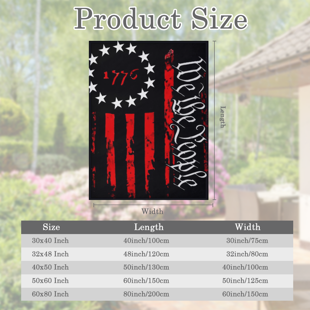 1pc 1776 We The People Flannel Throw Blanket, Contemporary Style, Digital Print, Cozy Nap Air Conditioning Blanket For Home Decor
