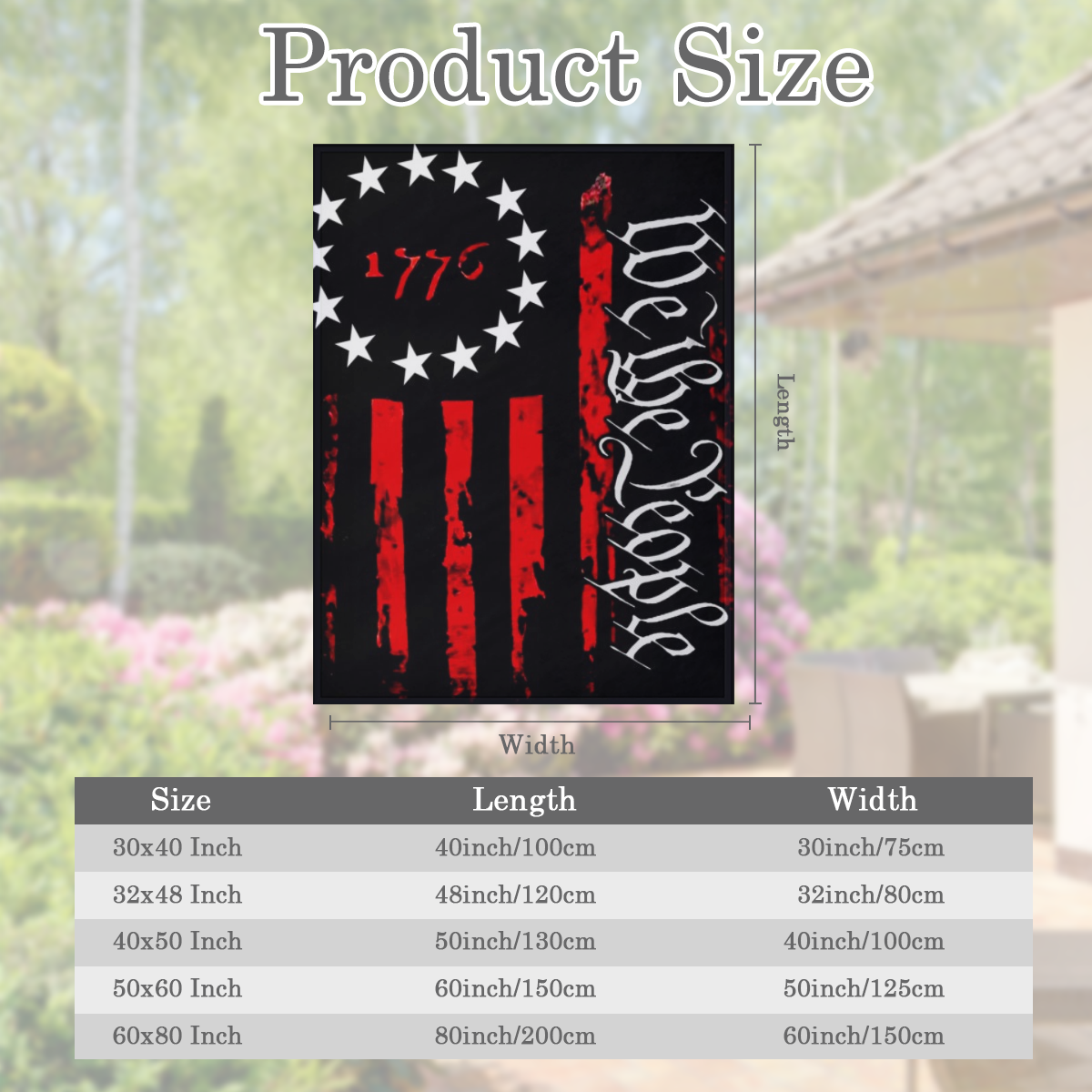 1pc 1776 We The People Flannel Throw Blanket, Contemporary Style, Digital Print, Cozy Nap Air Conditioning Blanket For Home Decor