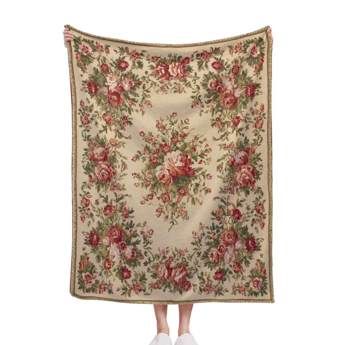 Super Soft Comfortable and Warm Multi-Size Flannel Blanket | Suitable for Sofas, Beds, and Offices | Beautiful Floral Design, Soft, Portable, All-Season Comfort, Machine Washable - Perfect for Home De
