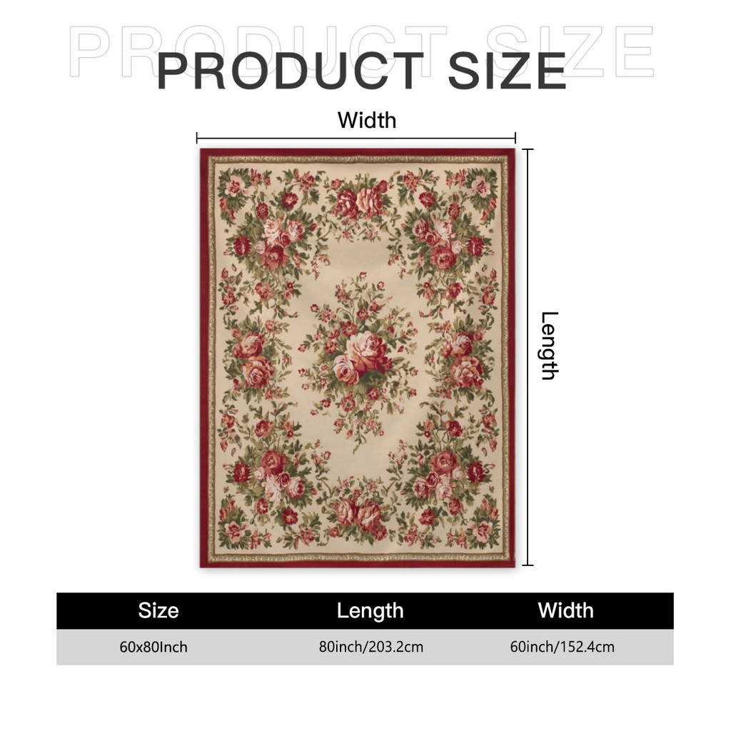 Super Soft Comfortable and Warm Multi-Size Flannel Blanket | Suitable for Sofas, Beds, and Offices | Beautiful Floral Design, Soft, Portable, All-Season Comfort, Machine Washable - Perfect for Home De