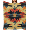 1pc Cozy Flannel Fleece Blanket - Soft Polyester Throw for Outdoor, Home Decor, Holiday Gifts - 280- 300gsm Lightweight Warmth, Holiday Gift Item Vibrant Geometric Design Cozy Fleece Material